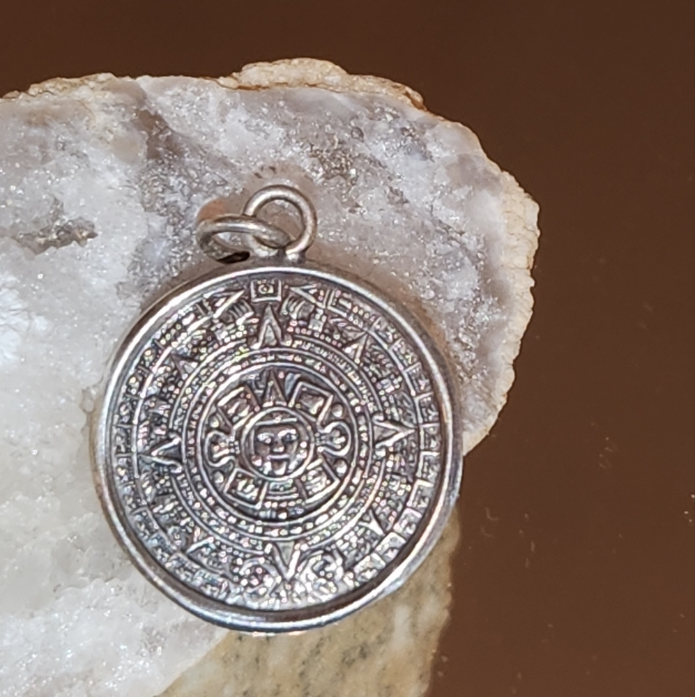 Women's 925 Mayan Calendar Charm. Great for a Bracelet or Necklace.